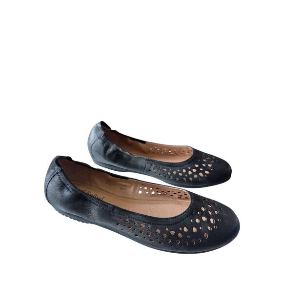Josef Seibel Pippa Flats Black Leather Size 8.5US Slip On Flexible Shoes Comfort - Picture 4 of 8